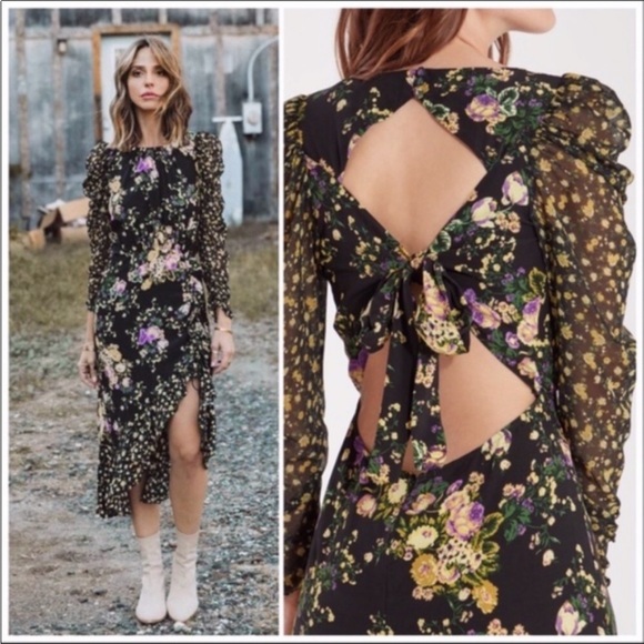 For Love & Lemons Ross Floral Midi Dress - Picture 4 of 9